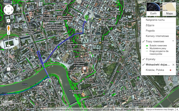 mapy-google-trasy-rowerowe