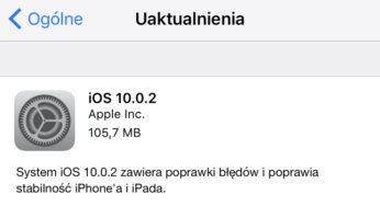 Apple udostępnia publicznie iOS 10.0.2