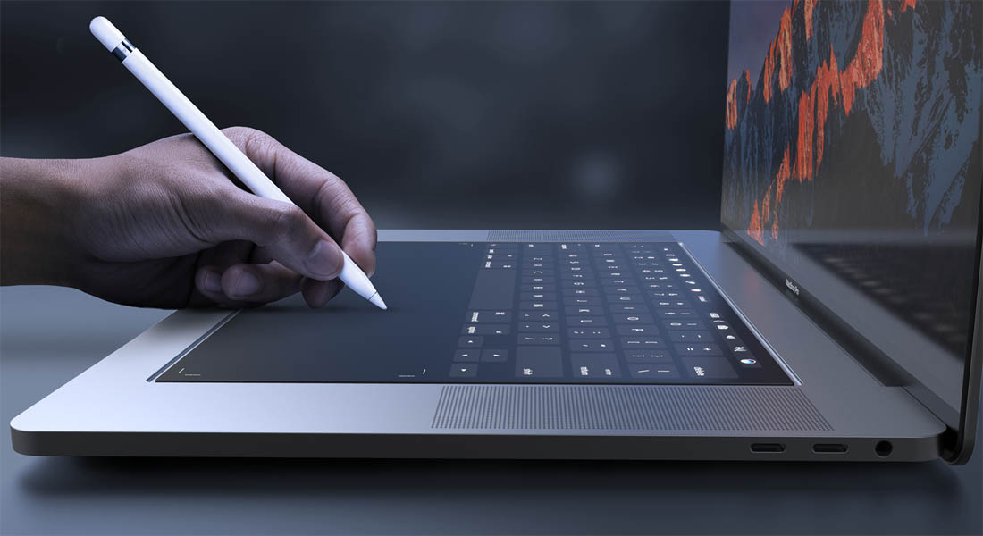 MacBook Pro 2018 z wirtualną klawiaturą i wsparciem dla ...