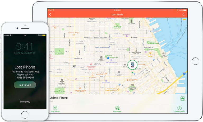 no options for find my iphone on mac