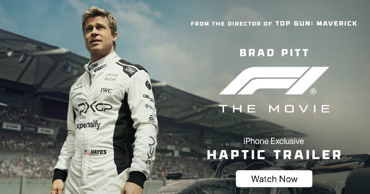 Nowość od Apple – zwiastun haptyczny filmu F1 (“zobaczcie” koniecznie!)