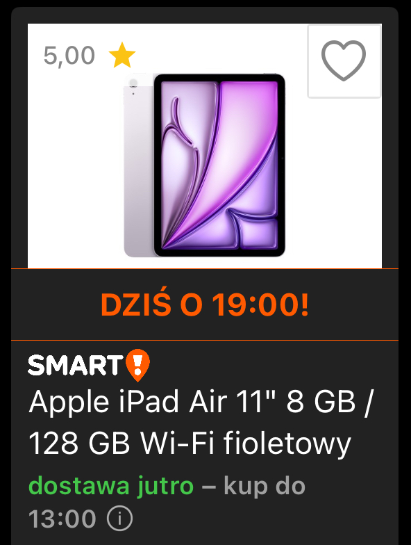 OKAZJA Allegro Black Weeks: iPad Air 11″ w bardzo niskiej cenie