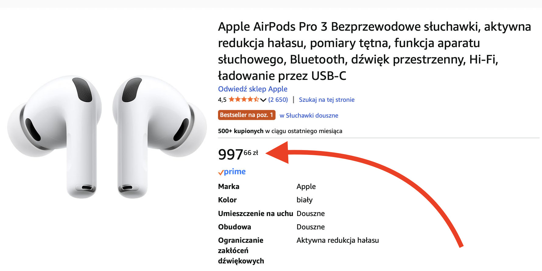 OKAZJA: AirPods Pro 3 w promocji za 997 zł